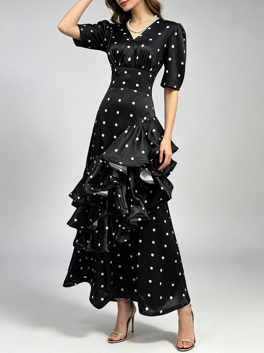 Hit Color Dot Dresses