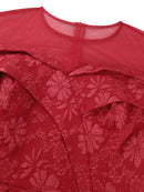 Jacquard Sheer Mesh Dress