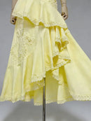 Embroidery Two Piece Ruffles Skirt Sets