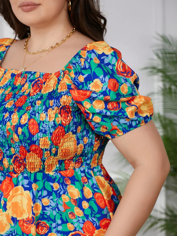 Plus Size Colorful Dress