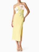 Spliced Appliqués Slimming Dresses