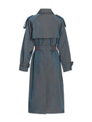 Color Spliced Buttons Temperament Trench Coat