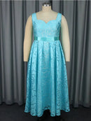 Plus Size Jacquard Midi Dress