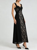 Spliced Lace Sexy Long Dresses
