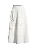Solid Loose Spliced 3D Flower Skirts