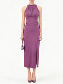 Round Neck Sleeveless  Dress