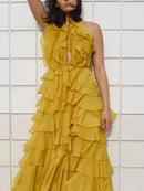 Spliced Ruffles Folds  Dresses