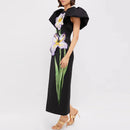3D Black Flower Dress