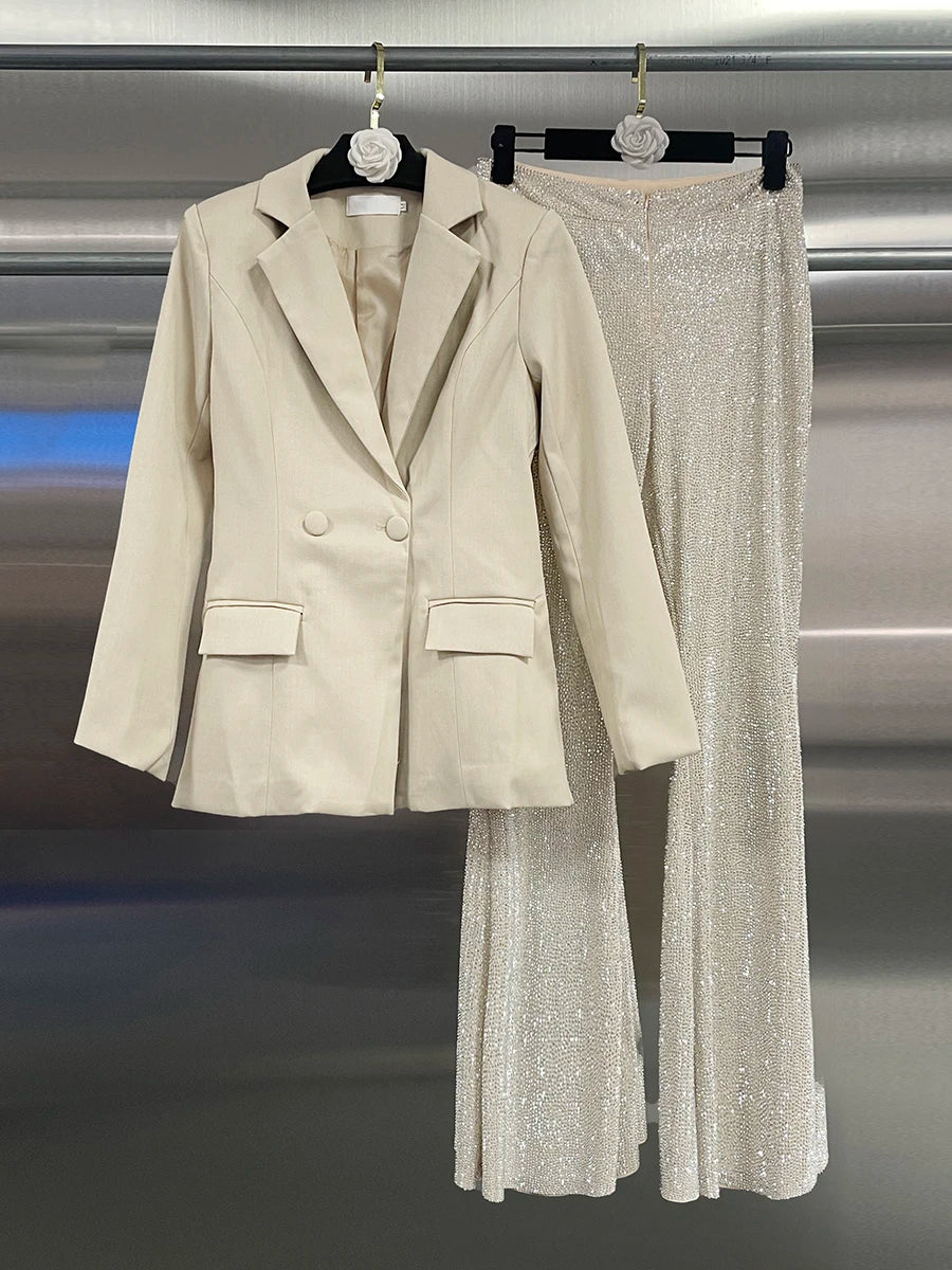 Two Piece Lapel Pant Sets