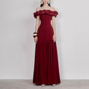 Off Shoulder Patchwork Dress