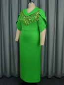 Plus Size Green Maxi Dress