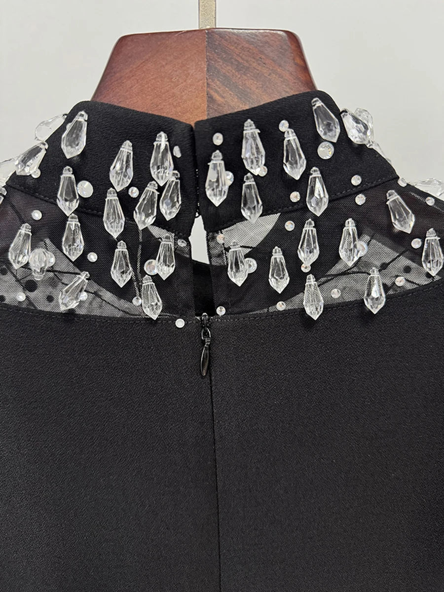 Solid Spliced Bead Dresses