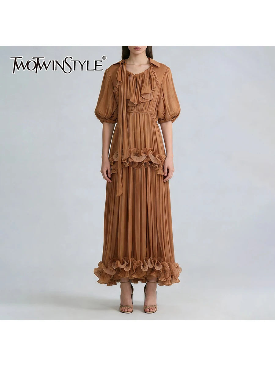 Spliced Folds Dresses