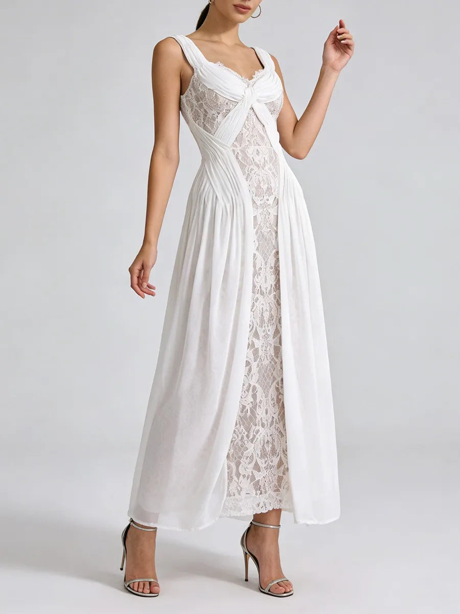 Spliced Lace Sexy Long Dresses