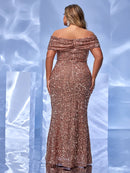 Plus Size Sequins Dress