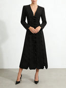 Solid Spliced Bowknot Temperament Dresses