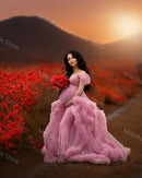 Fluffy Tulle Maternity Robes