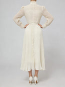 Hollow Out Spliced Embroidery Dresses