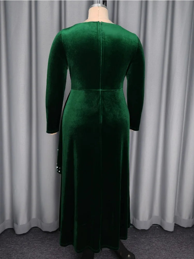 Plus Size Peplum Dress with Belt