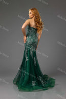 Glamorous Mermaid Glitter Lace Dress