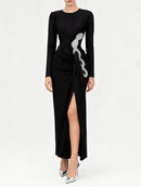 Spliced Bead Elegant Dresses