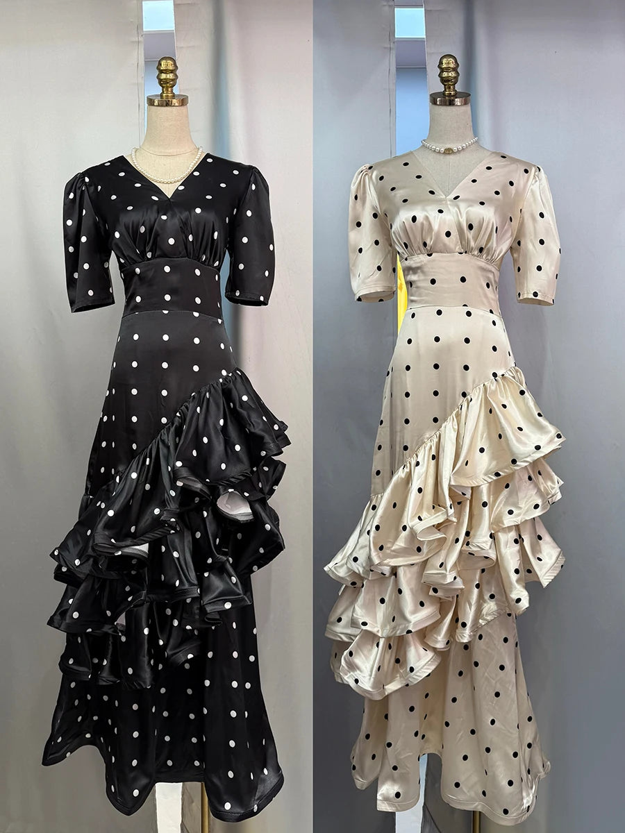 Hit Color Dot Dresses
