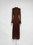 Long Sleeves Patchwork Dress