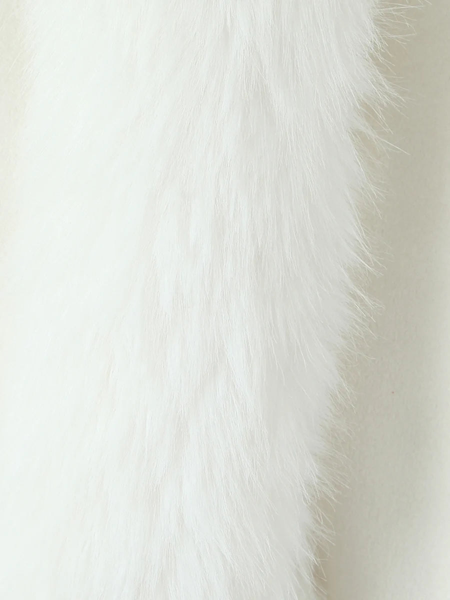 Solid Loose Spliced Fluff Elegant Jackets