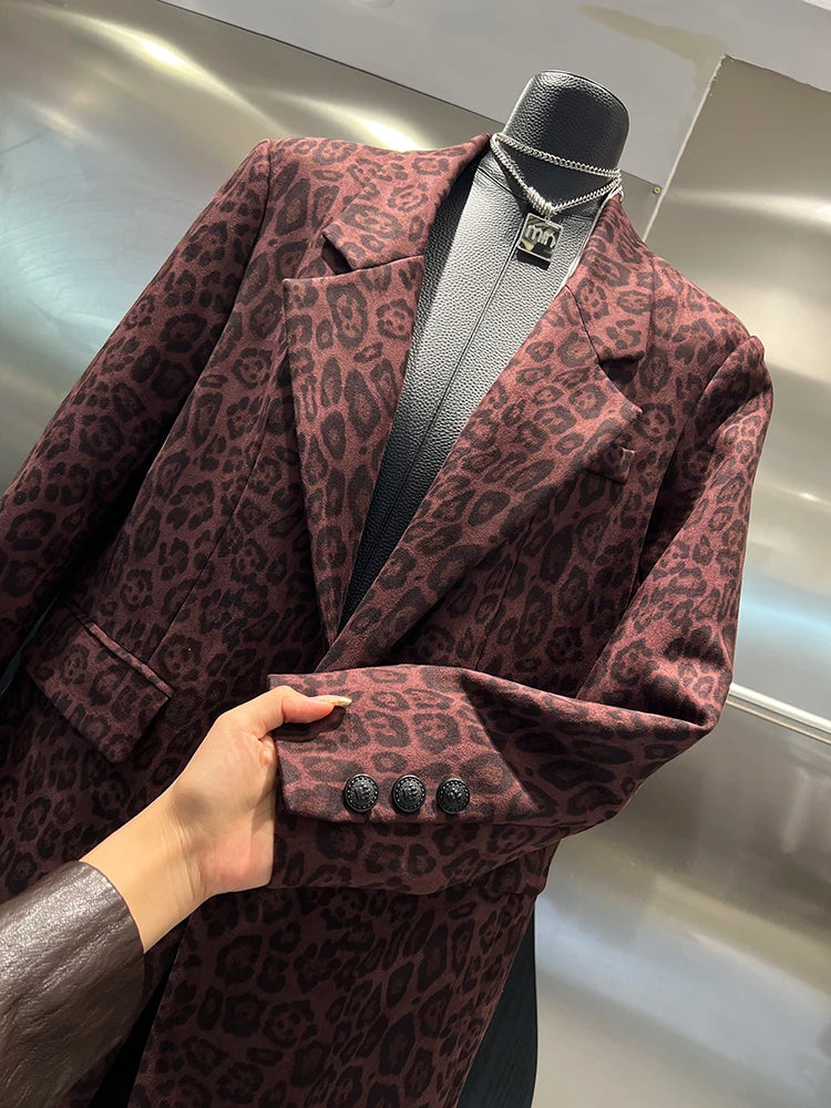 Leopard Printing Chic Blazer