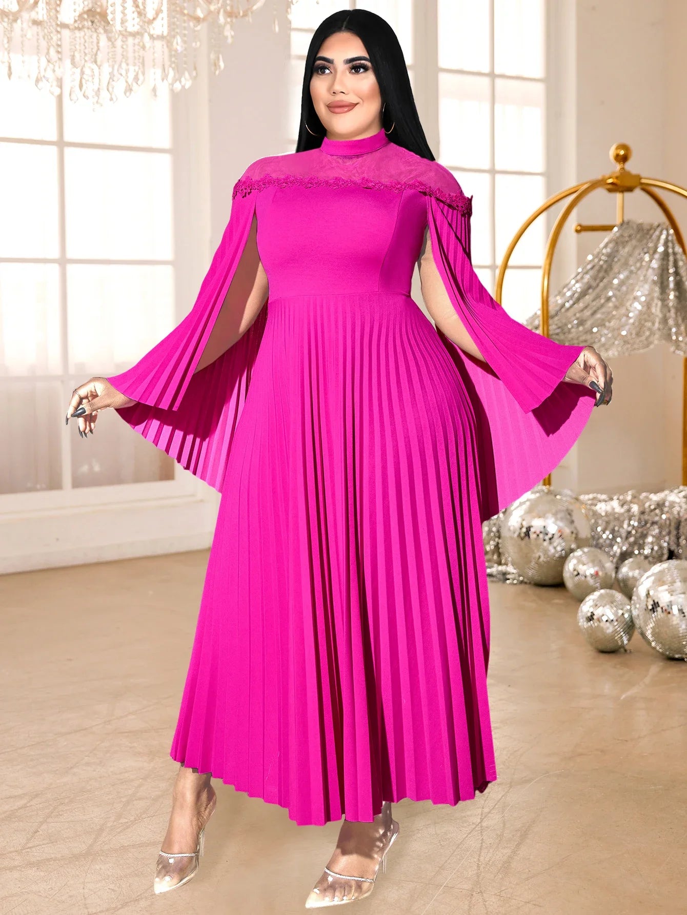 Plus Size Pleated Dresd