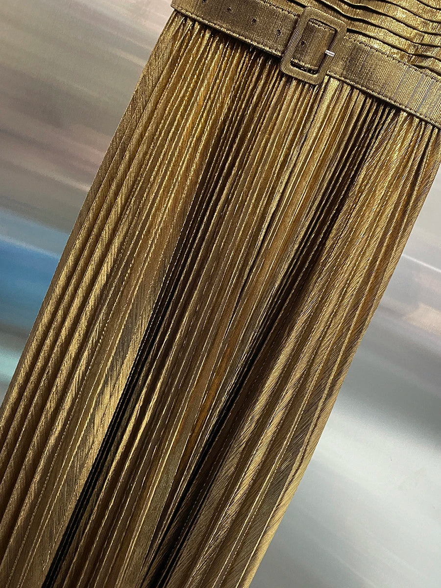 Strapeless Gold Dress