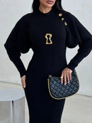 Spliced Sequined Knit Two Piece Sets