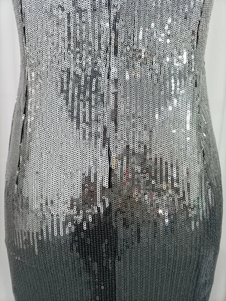 Spliced Sequins Dresses
