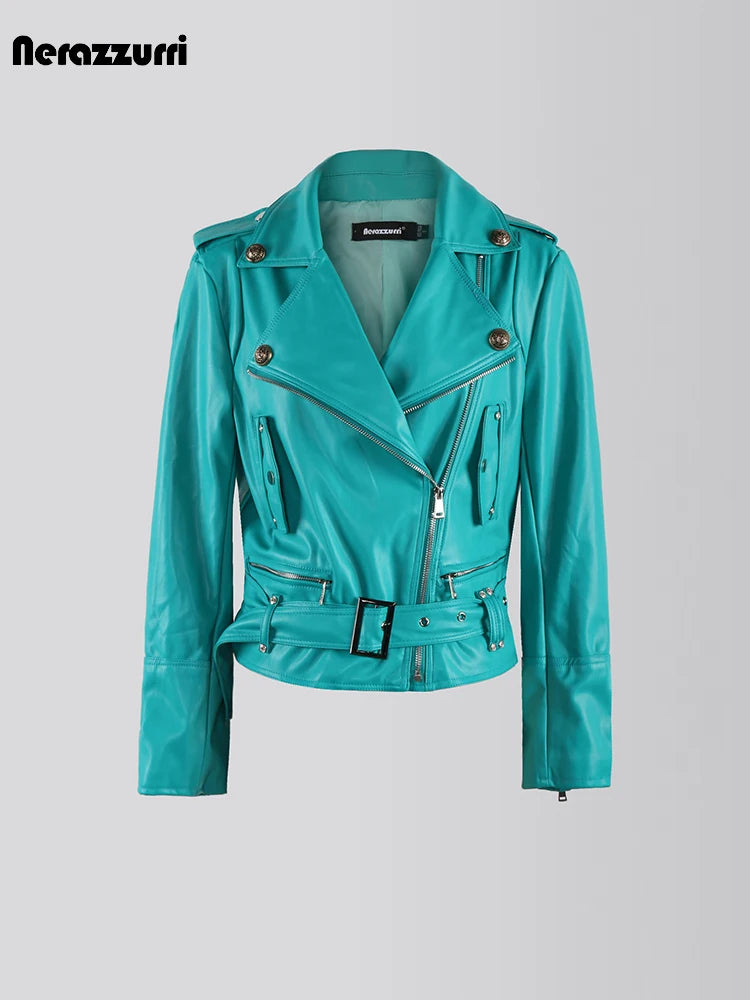 Ladies Biker Jacket With Zipper