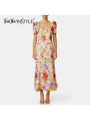 3D Flower Embroidery Dress