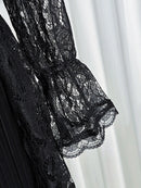 Hollow Out Spliced Lace  Dresses