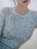 Spliced Sequins Dresses