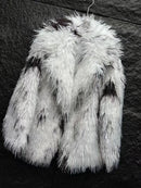 Color Spot Loose Temperament Fur Coats