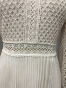 Hollow Out Spliced Embroidery Dresses
