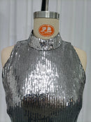 Spliced Sequins Dresses