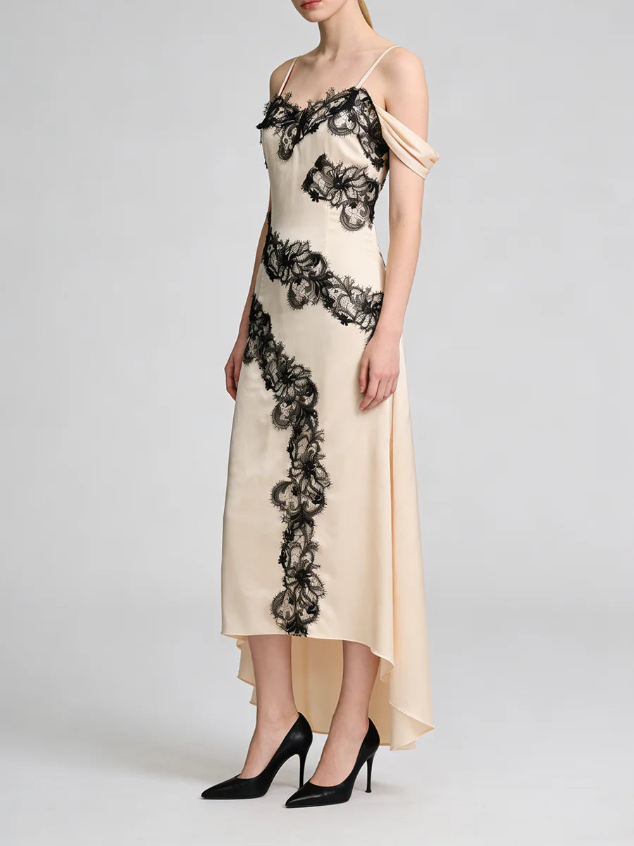 Spliced Lace Dresses
