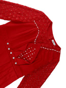 Stylish Plus Size Red Lace Dress