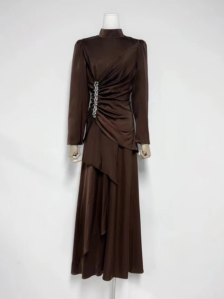 Slimming Spliced Bead Dresse