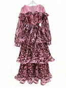 Spliced Ruffles Folds Casual Dresses