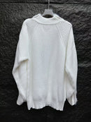 Solid Loose Spliced Fluff Casual Sweaters