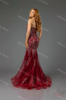 Glamorous Mermaid Glitter Lace Dress