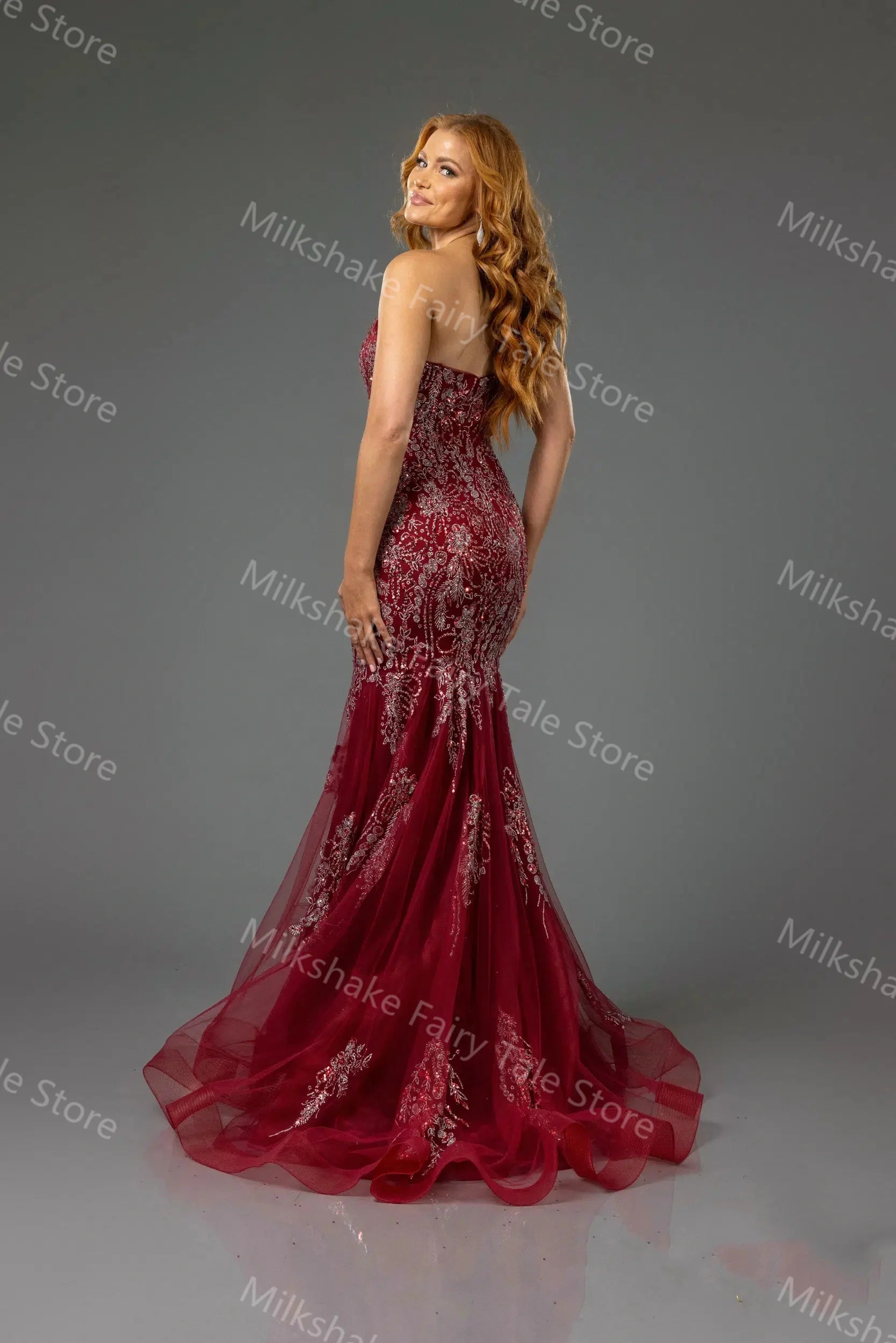 Glamorous Mermaid Glitter Lace Dress