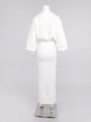 Round Neck Elastic Waist Dress