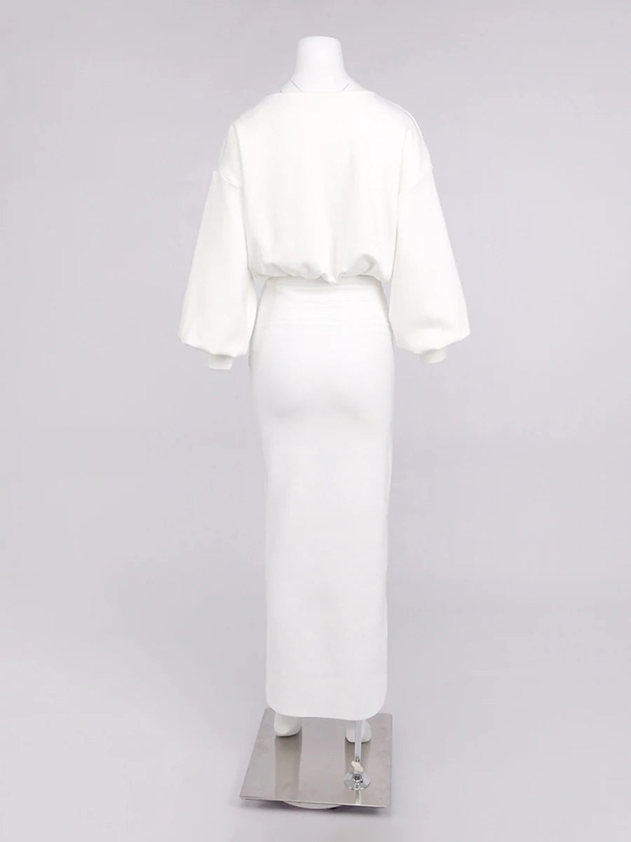 Round Neck Elastic Waist Dress