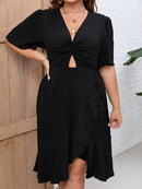 Plus Size Black Casual Dress
